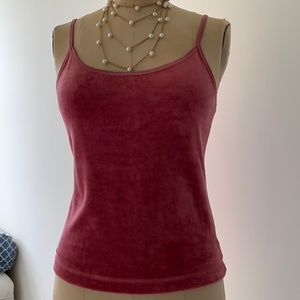BCBG pink velour camisole